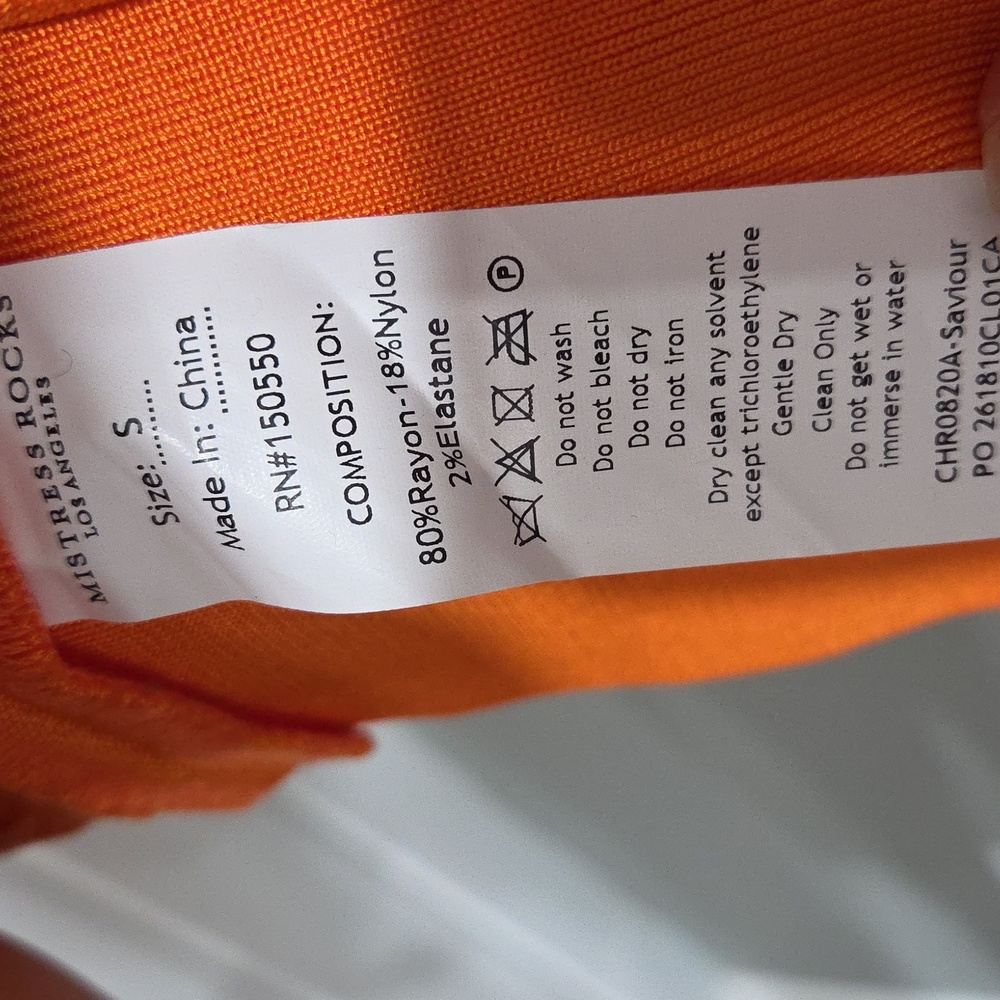 Mistress Rocks Orange Top - Picture 3 of 7